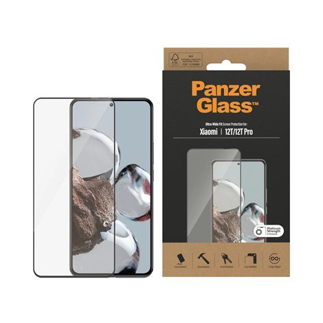 PanzerGlass | Screen protector | Xiaomi 12T, 12T Pro | Black | Transparent - 2